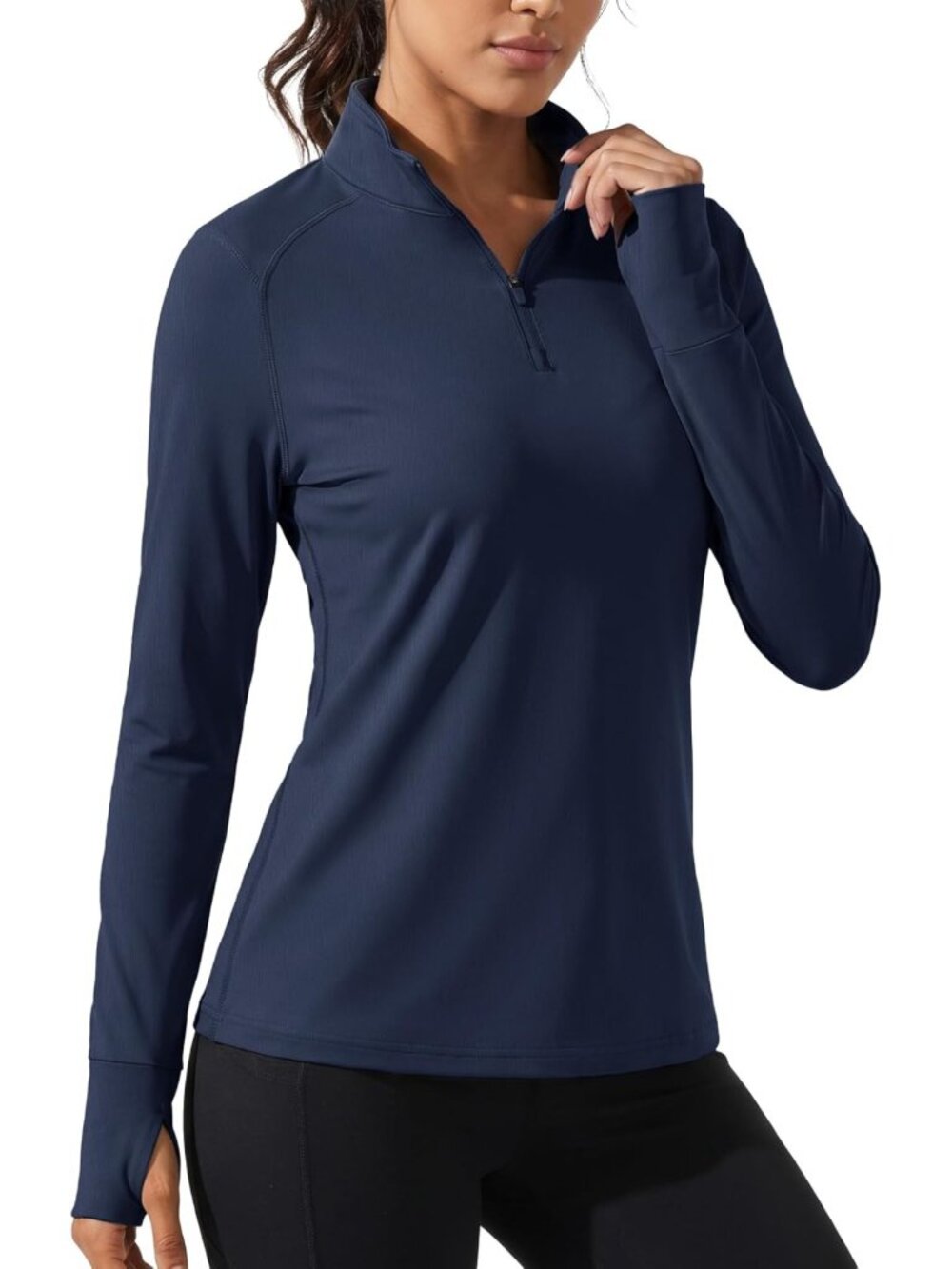 Cozy Women's Quarter Zip Fleece Pullover Sweatshirt - Long Sleeve Athletic Top